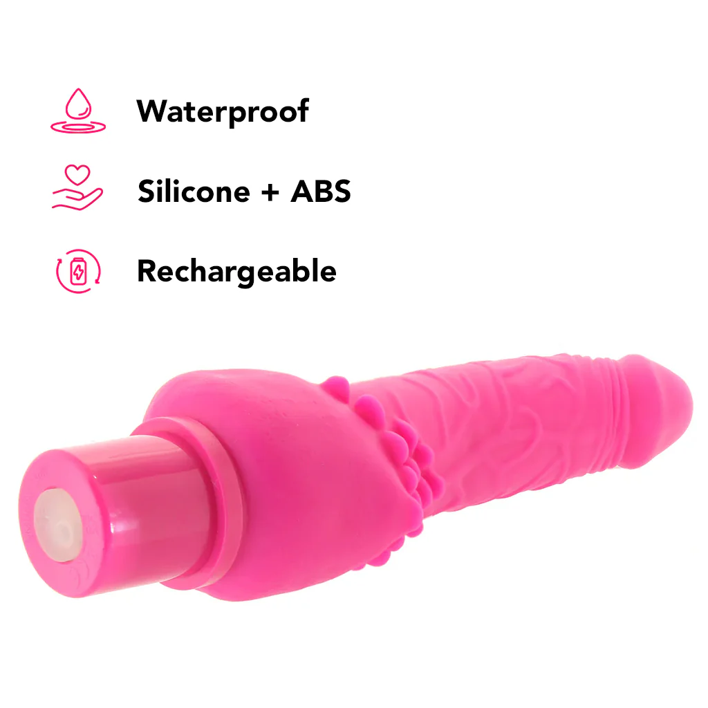 Power Stud Rechargeable Cliterrific Vibe in Pink - Image 5