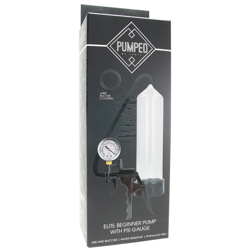 Pumped Elite Beginner Pump with PSI Gauge in Clear - Image 6