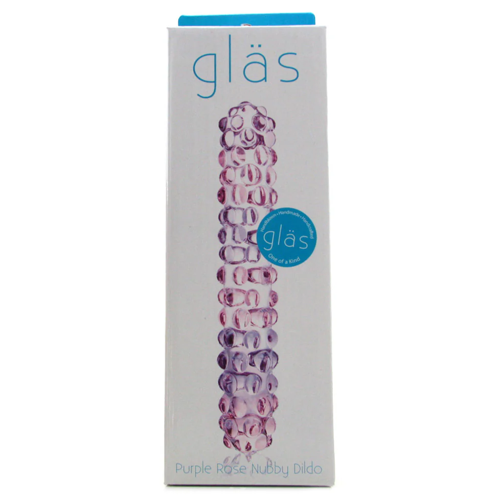 gläs 7 Inch Purple Rose Nubby Dildo - Image 6