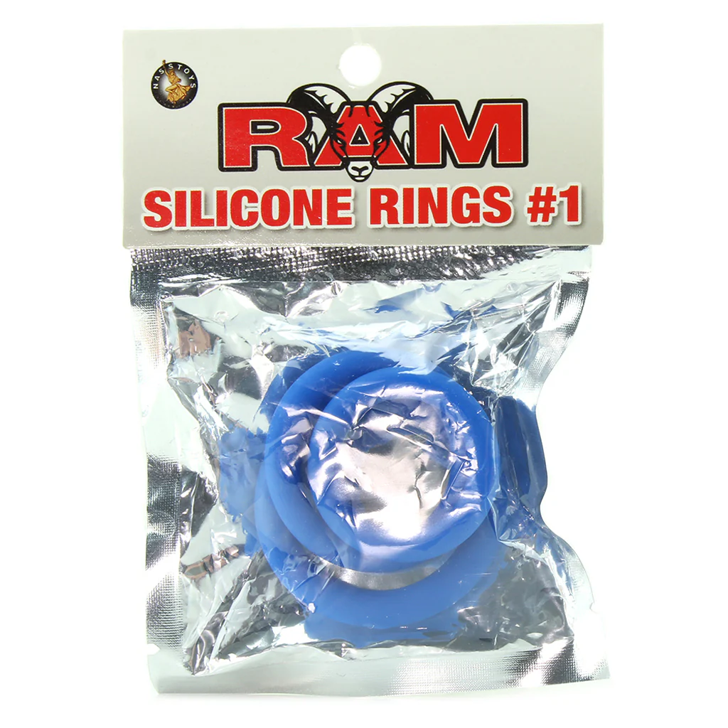 Ram Silicone Cock Rings #1 in Blue - Image 6