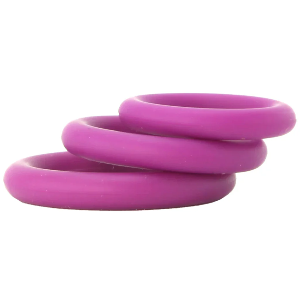 Silicone Cock Rings #2 in Purple - Image 3