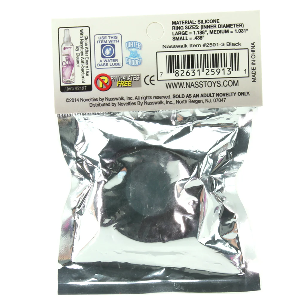 Ram Silicone Cock Rings #3 in Black - Image 5
