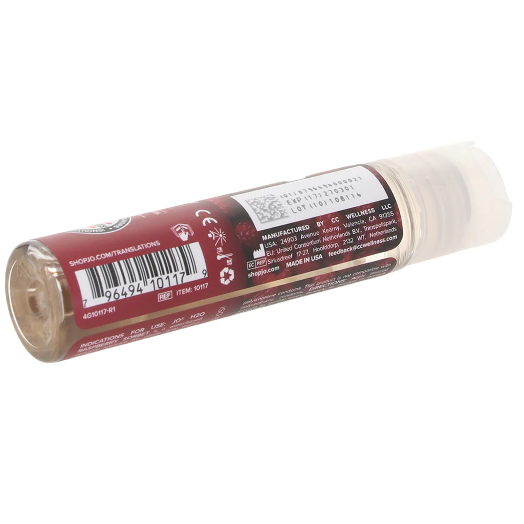 H2O Flavored Lube 1oz/30ml in Raspberry Sorbet - Image 5