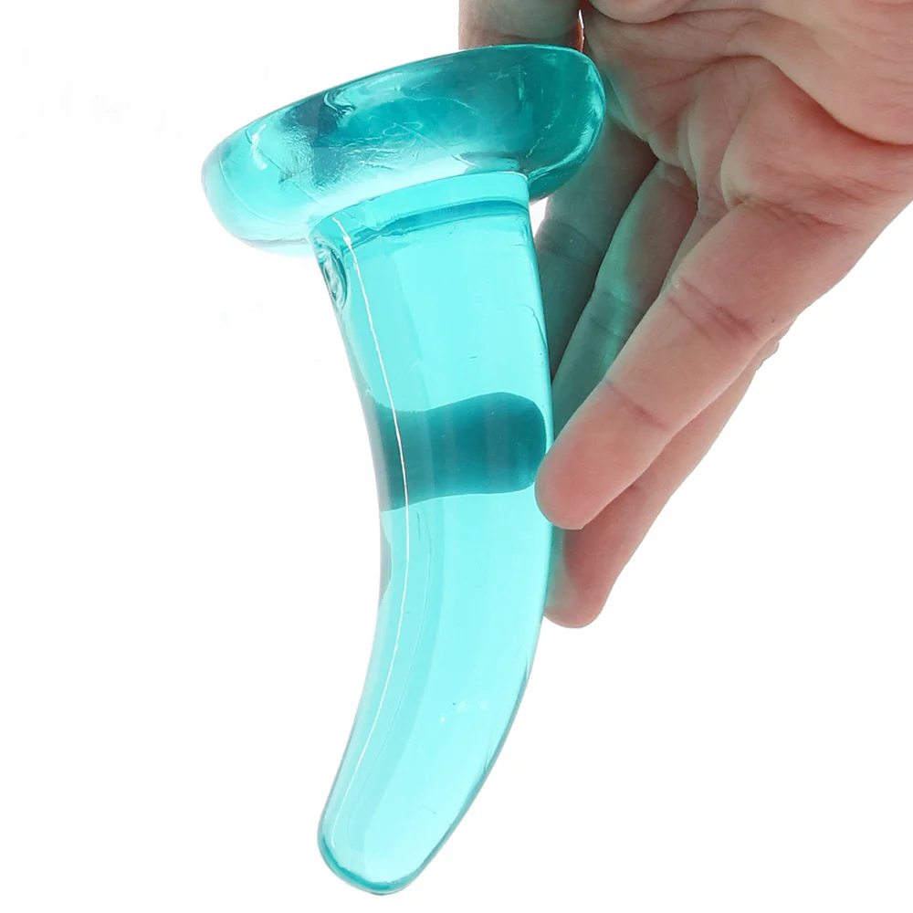 RealRock 5 Inch Slim Dildo in Turquoise - Image 4