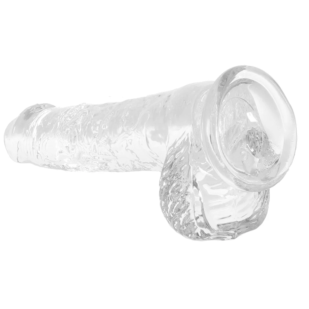 RealRock 6 Inch Realistic Ballsy Dildo in Crystal Clear - Image 5