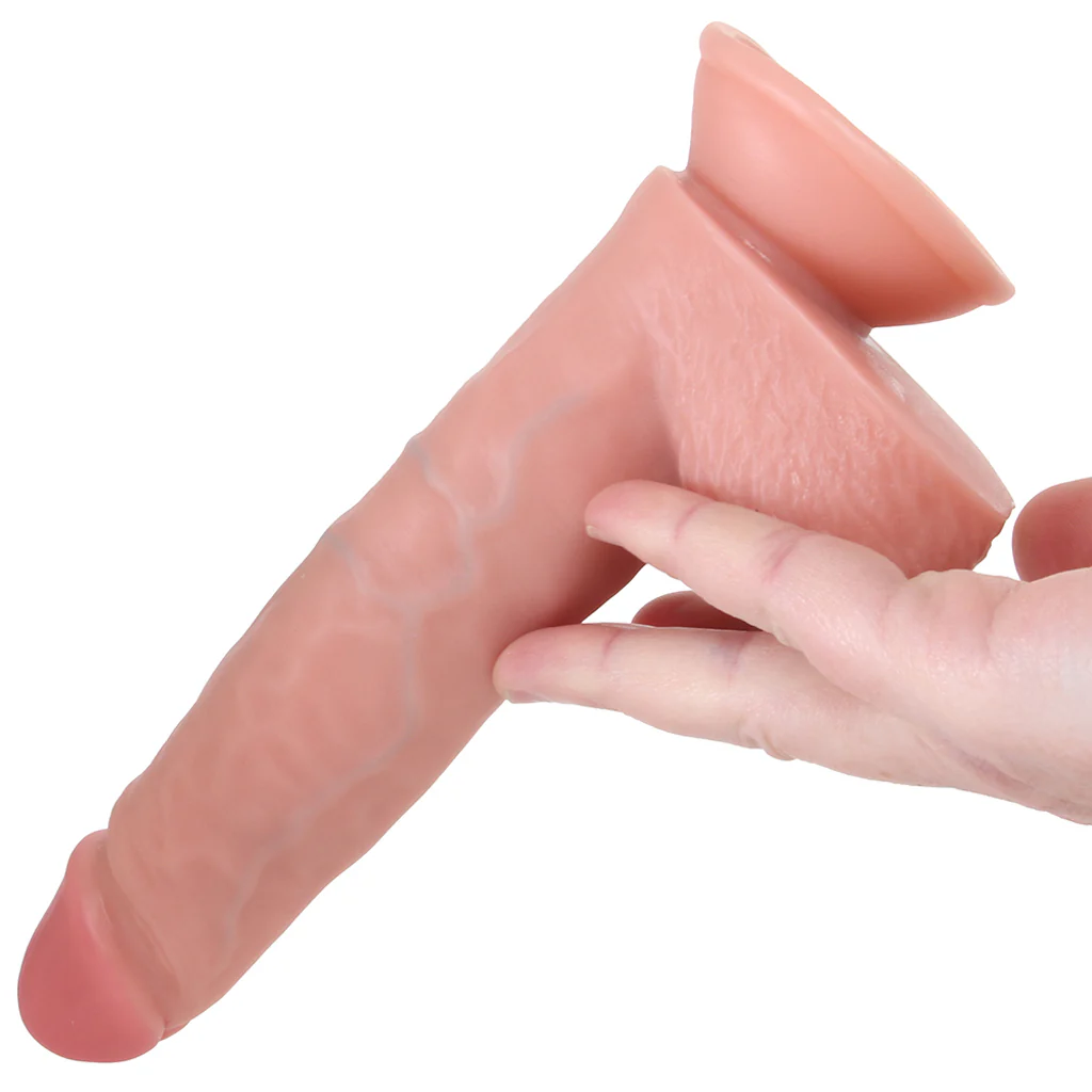RealRock 7 Inch Vibrating Dildo in Light - Image 4