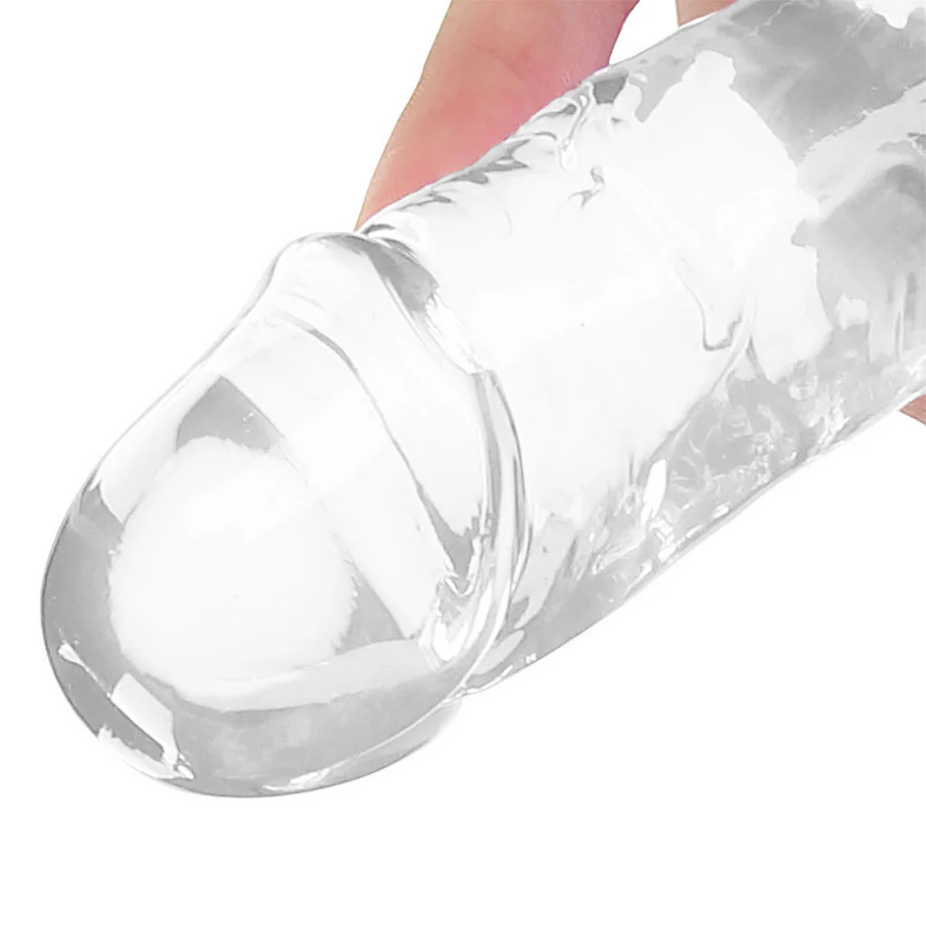 RealRock Crystal Jelly 18 Inch Double Dildo in Clear - Image 2