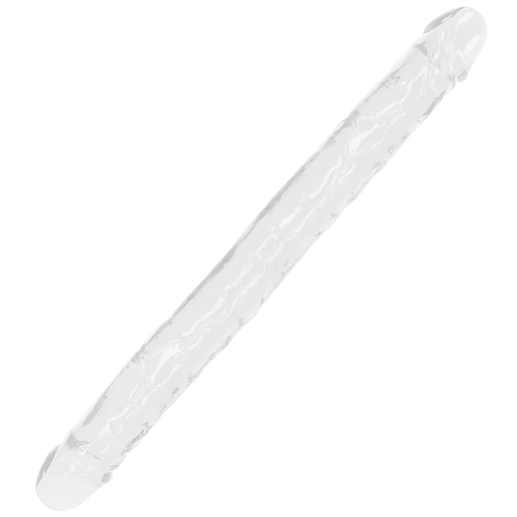 RealRock Crystal Jelly 18 Inch Double Dildo in Clear - Image 6
