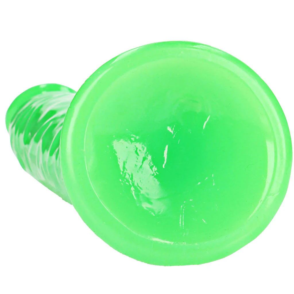 RealRock Glow In The Dark 10 Inch Slim Dildo in Green - Image 5