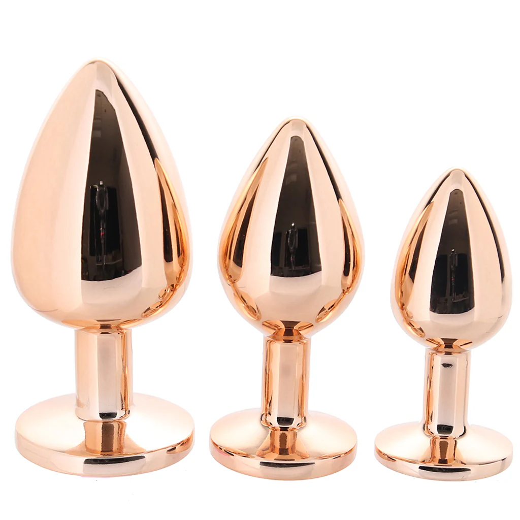 Rear Assets Round Gem Metal Plug Kit in Rose - Image 5
