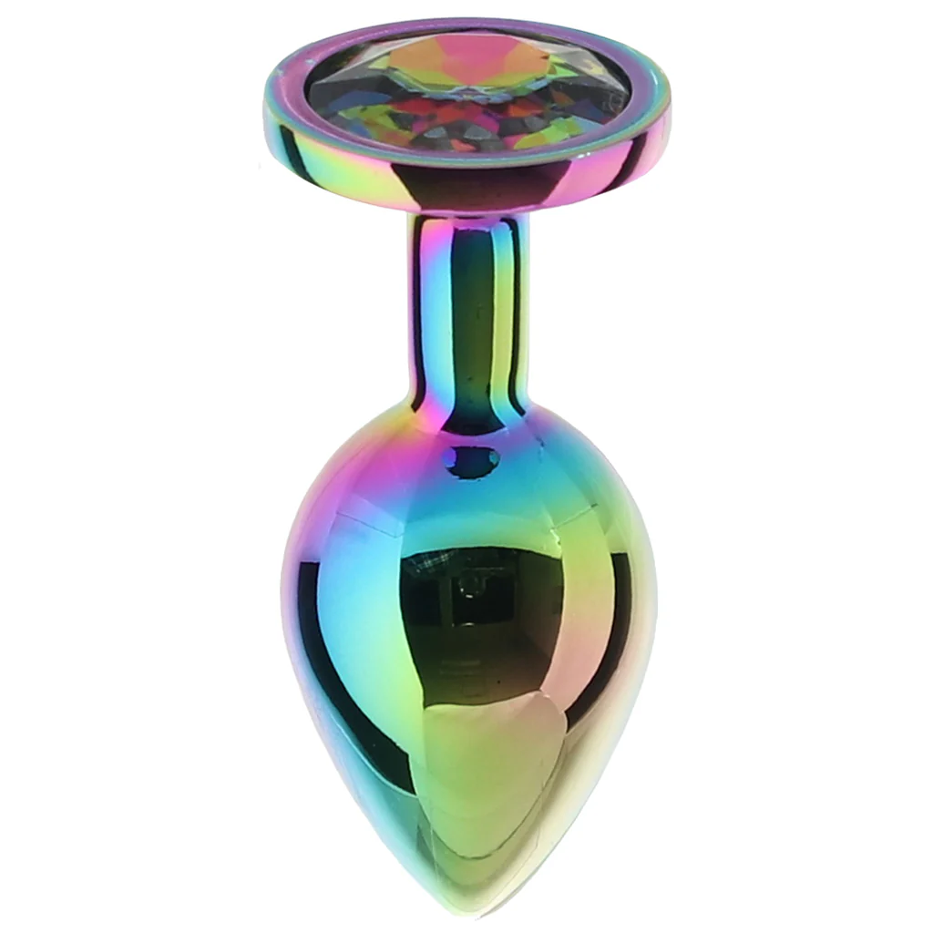 Rear Assets Round Gem Metal Plug Kit in Rainbow - Image 5