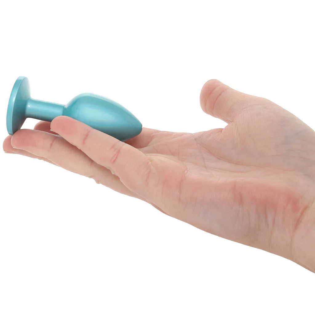 Rear Assets Small Metal Butt Plug in Teal - Image 4