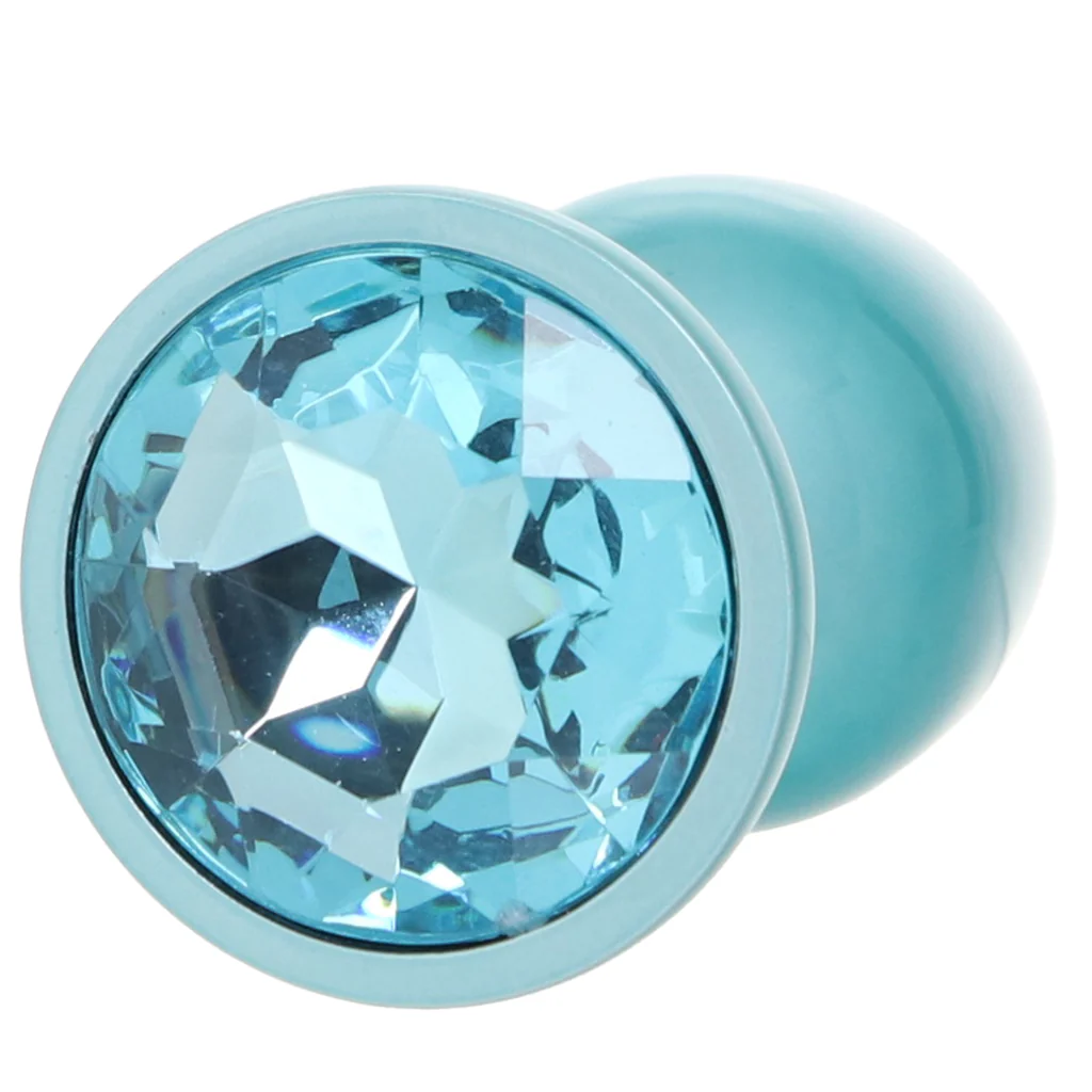Rear Assets Small Metal Butt Plug in Teal - Image 5
