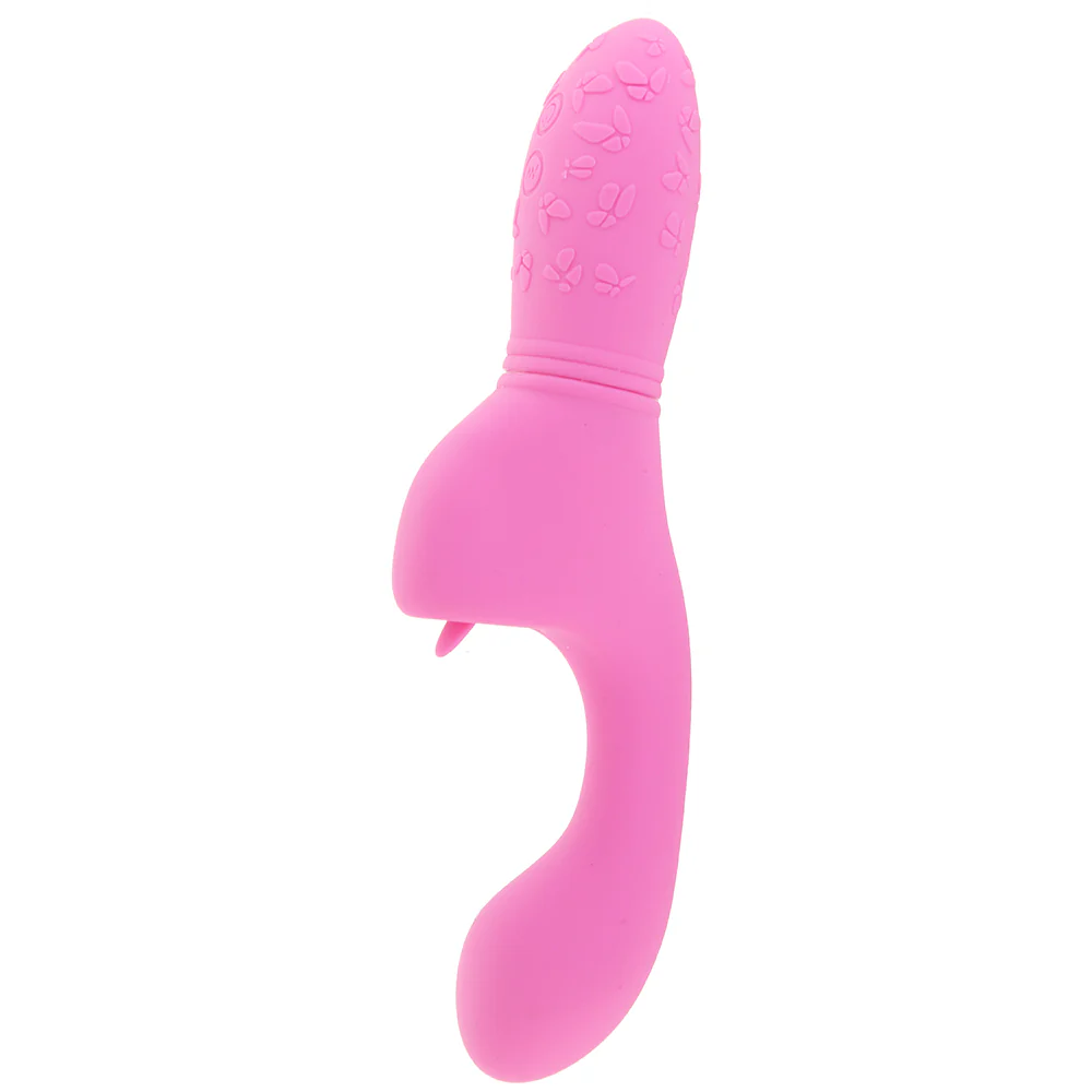 Rechargeable Butterfly Kiss Flicker Vibrator in Pink - Image 3