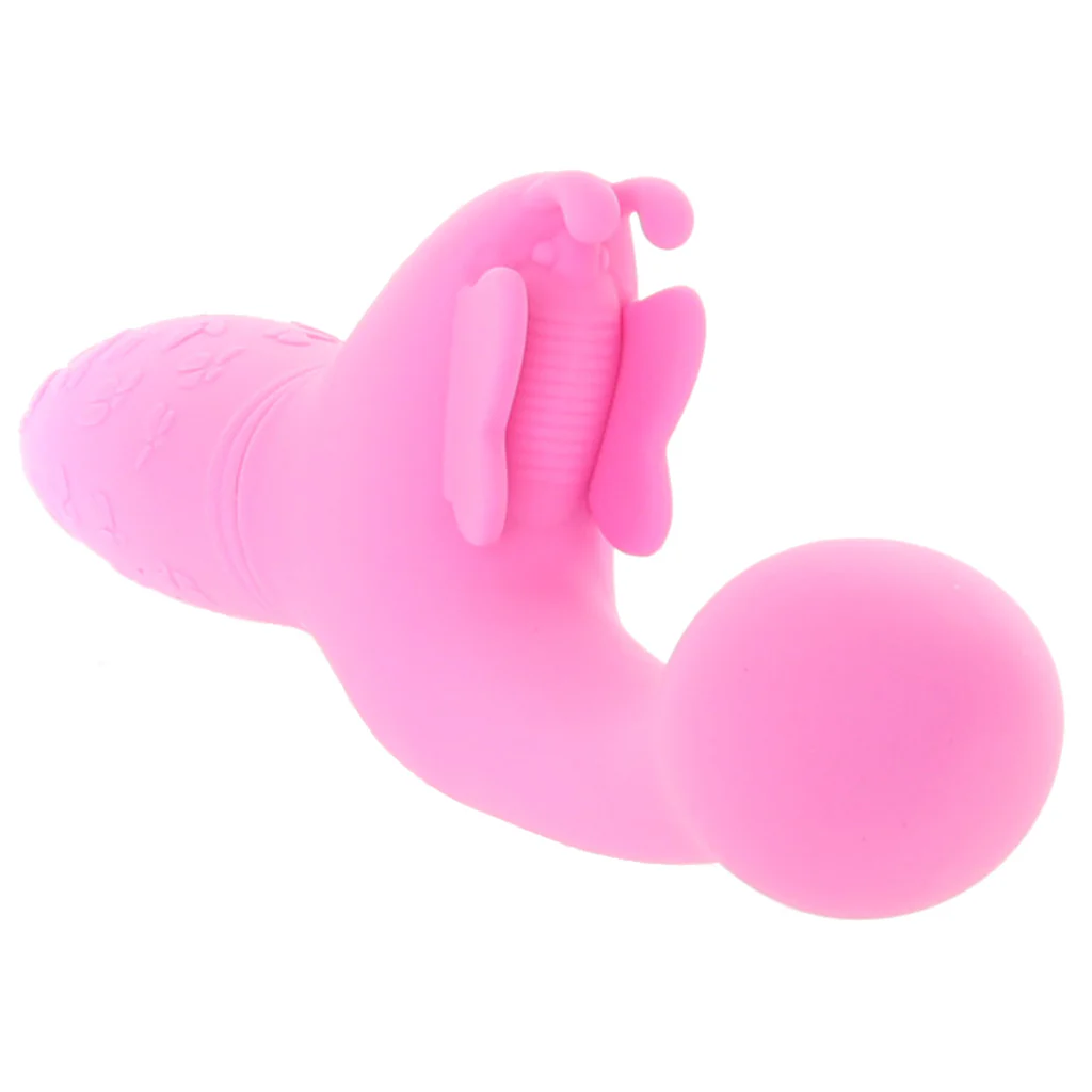 Rechargeable Butterfly Kiss Vibrator in Pink - Image 2