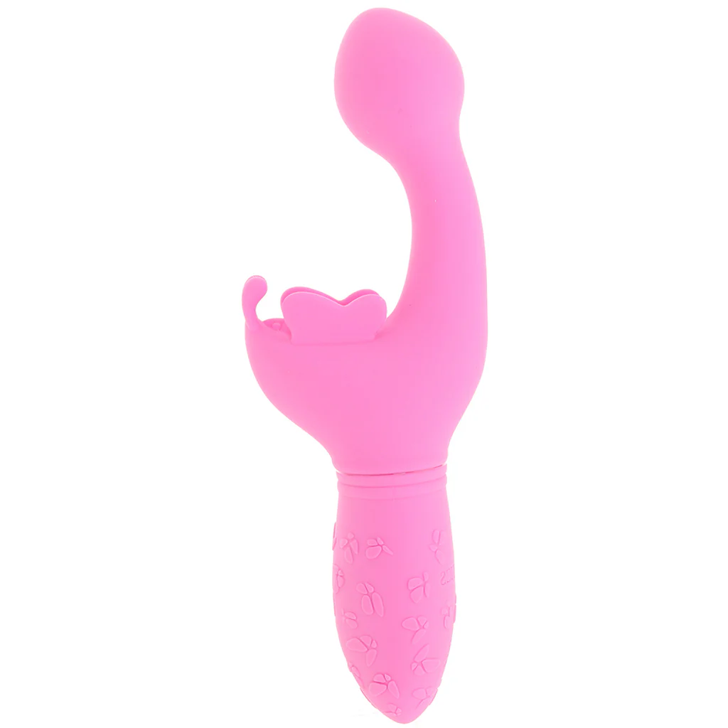 Rechargeable Butterfly Kiss Vibrator in Pink - Image 3