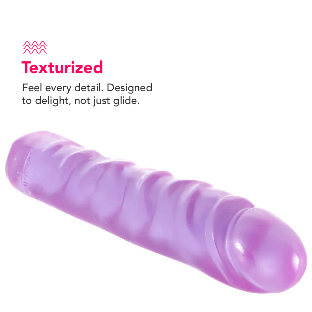 Reflective Gel 7.5 Inch Jr. Dildo in Purple - Image 2