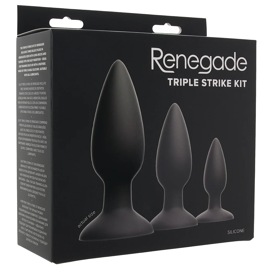 Renegade Triple Strike Silicone Butt Plug Kit - Image 9