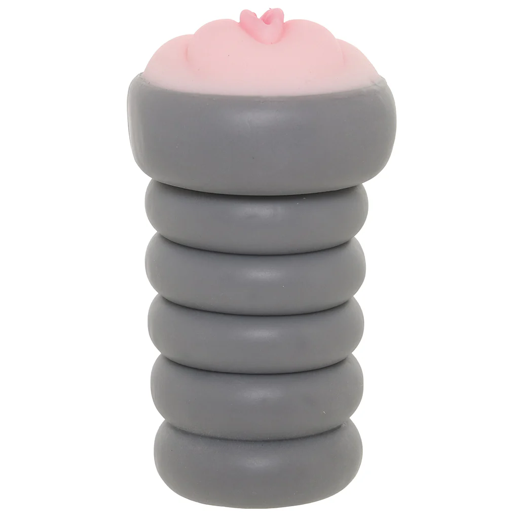 Ribbed Gripper Tight Pussy Stroker in Light - Image 3