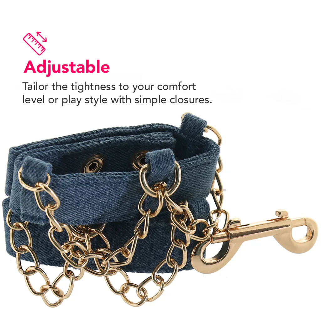 Ride 'Em Denim Wrist Cuffs - Image 3