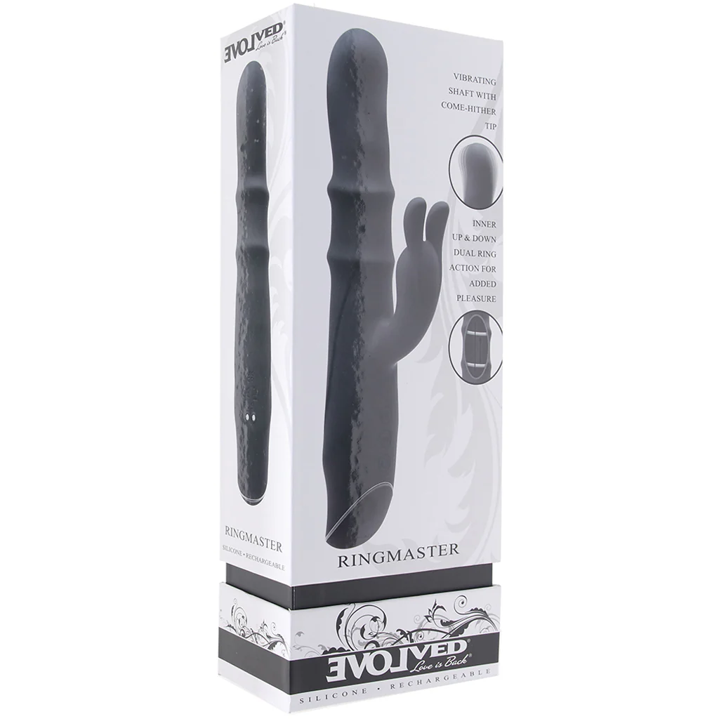 Ringmaster Sliding Rabbit Vibe in Black - Image 6