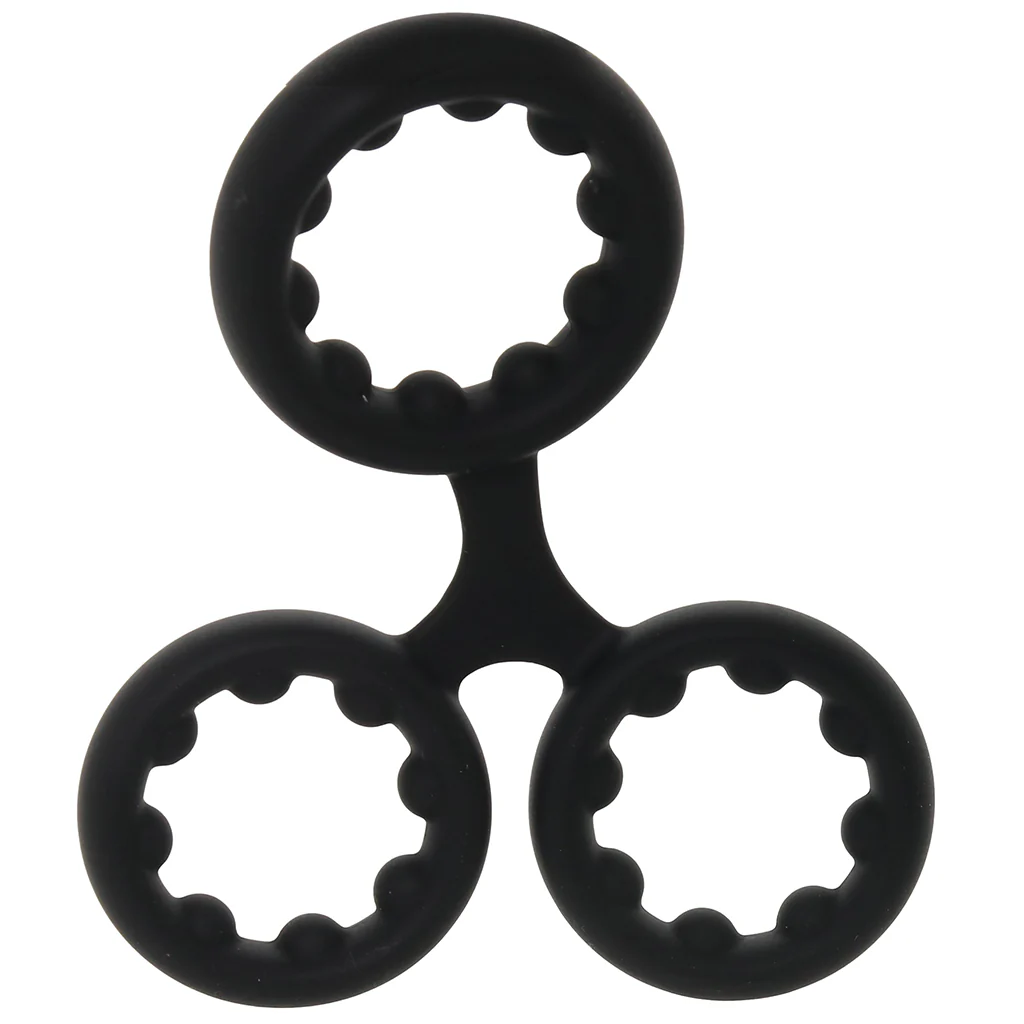 Rock Solid Triple Stamina Ring with Metal Beads
