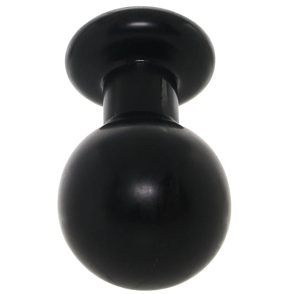 The Classic Large Round Butt Plug in Black - Image 8