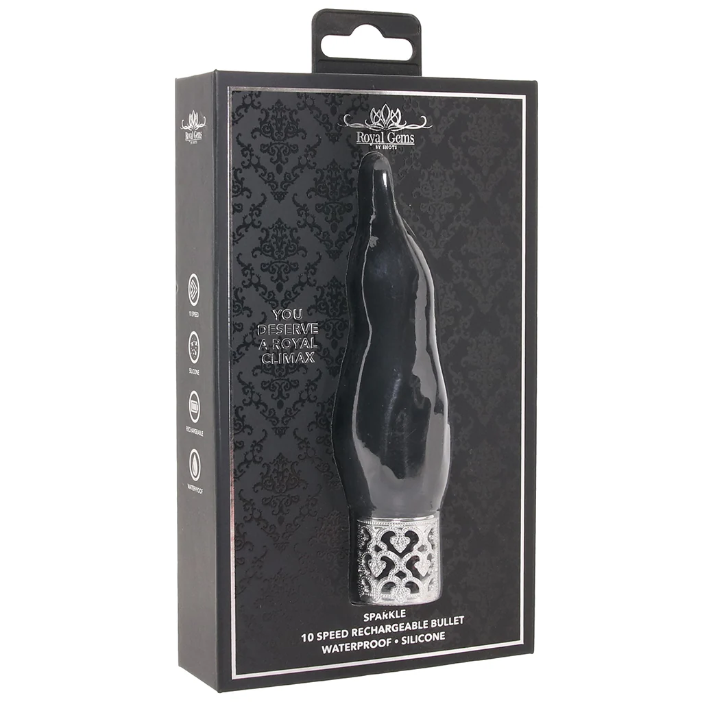 Royal Gems Sparkle Bullet Vibe in Black - Image 9