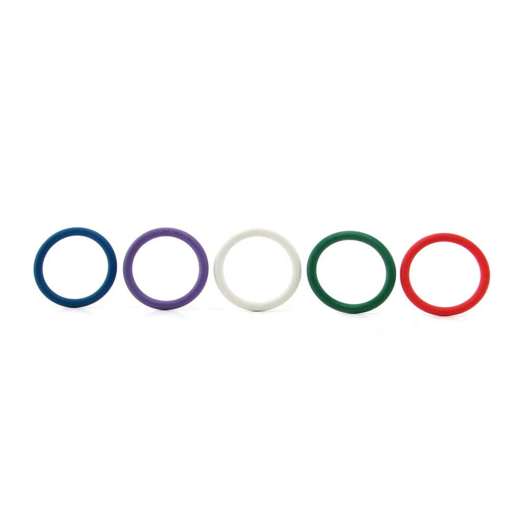 Rubber 1.25 Inch C-Ring 5 Pack in Rainbow - Image 3