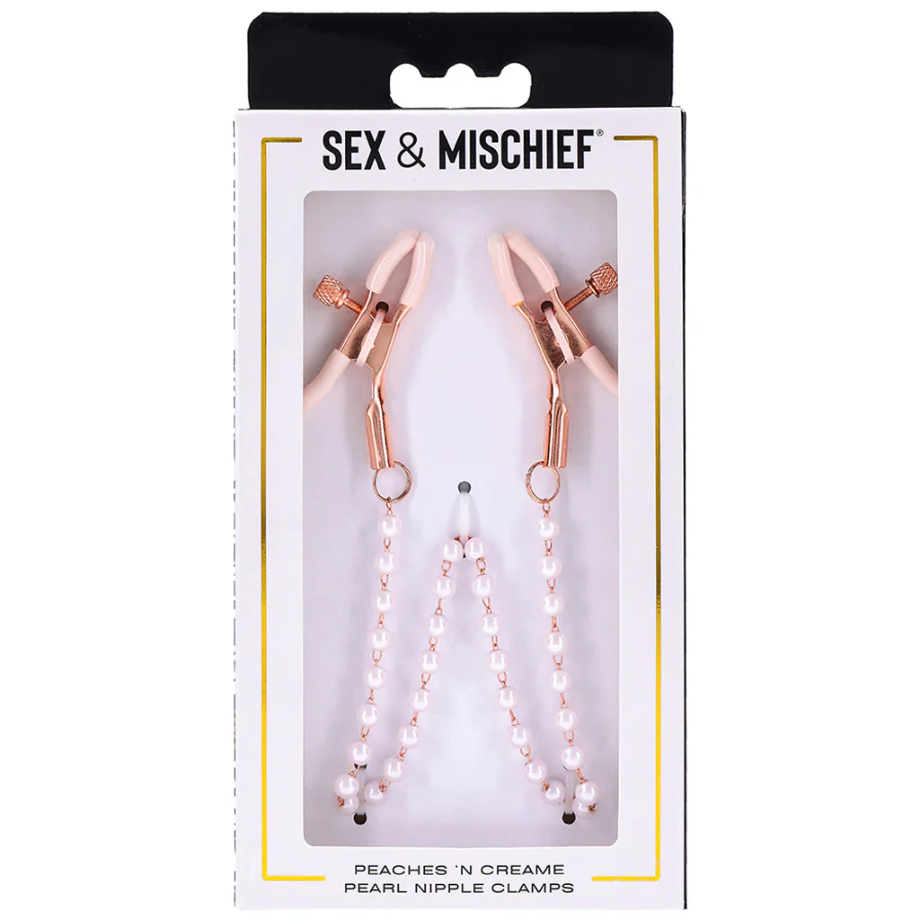 S&M Peaches 'n CreaMe Pearl Nipple Clamps - Image 9