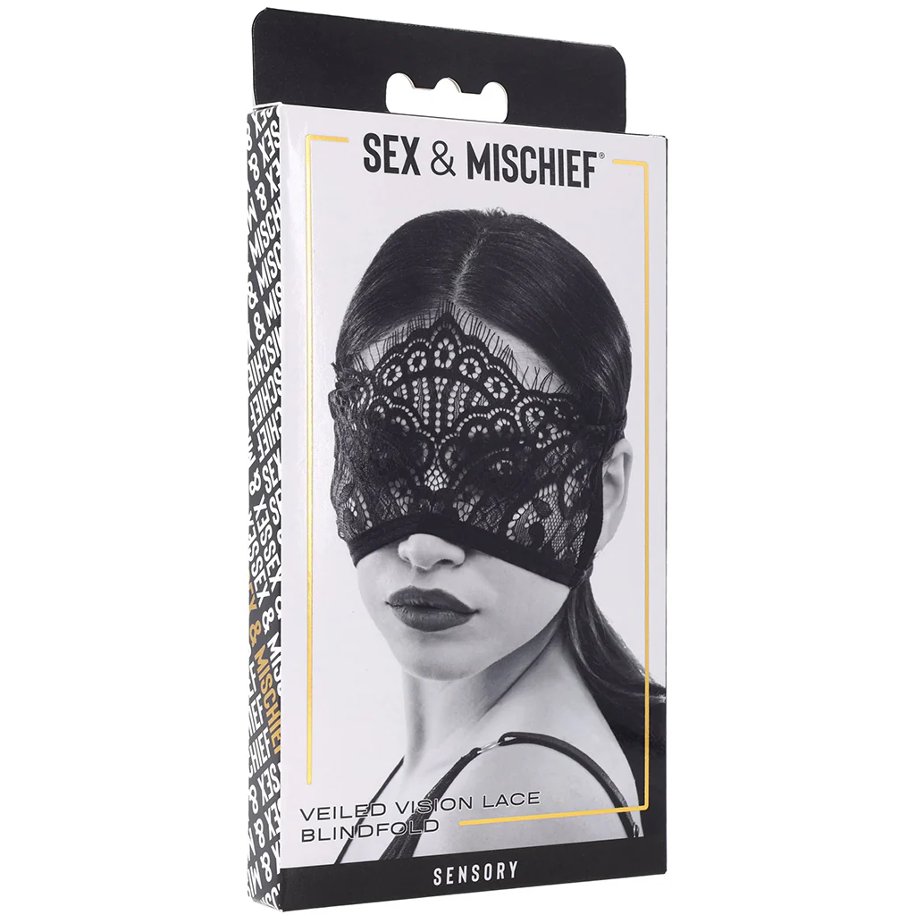 S&M Veiled Vision Lace Blindfold - Image 9