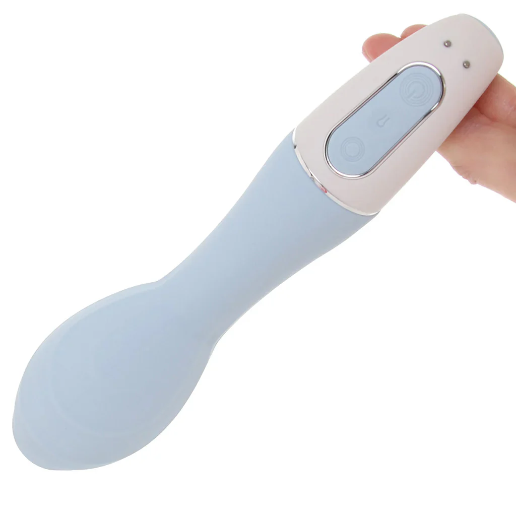 Satisfyer Air Pump Vibrator 5+ G-Spot Vibe in Blue - Image 6