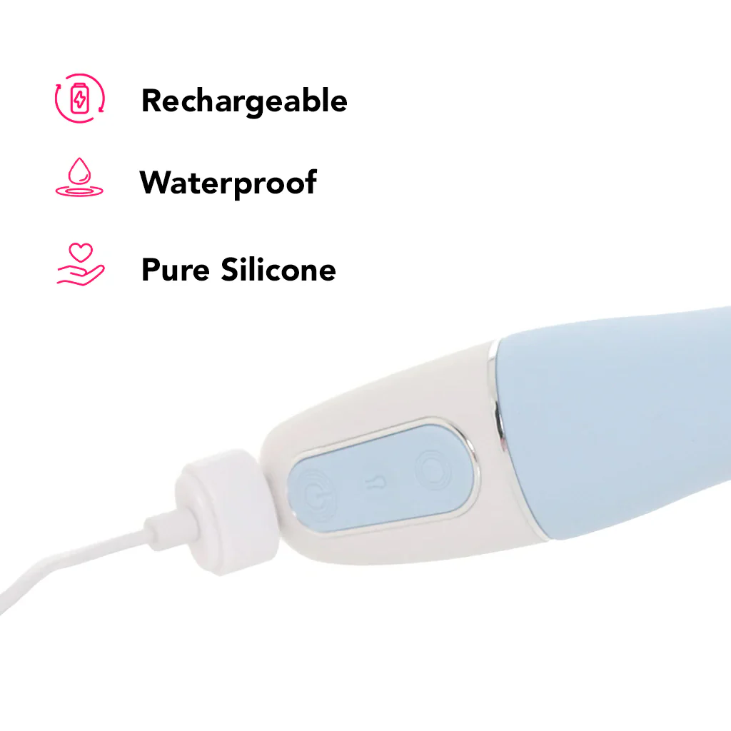 Satisfyer Air Pump Vibrator 5+ G-Spot Vibe in Blue - Image 7