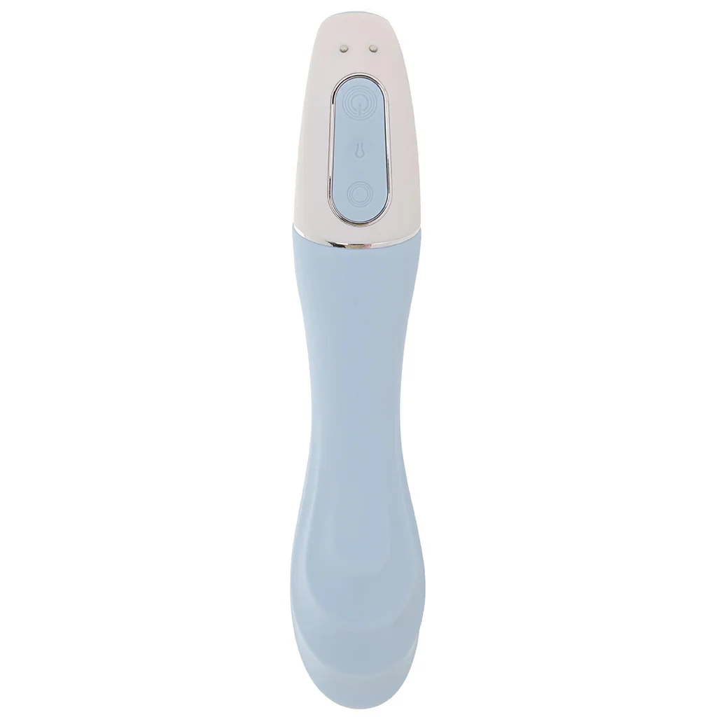 Satisfyer Air Pump Vibrator 5+ G-Spot Vibe in Blue - Image 9