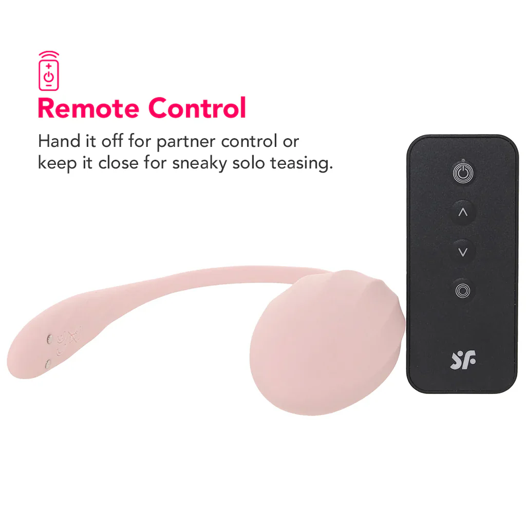 Satisfyer Ribbed Petal Wearable Vibe in Rose - Image 3