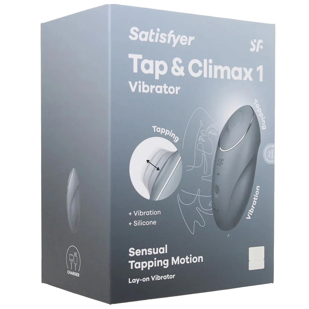 Satisfyer Tap & Climax 1 Tapping Vibe in Grey - Image 9