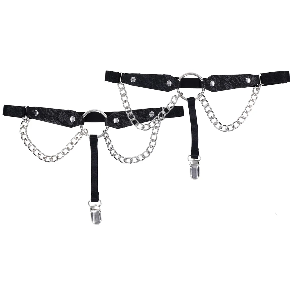 Sex & Mischief Chain Lace Garters - Image 2