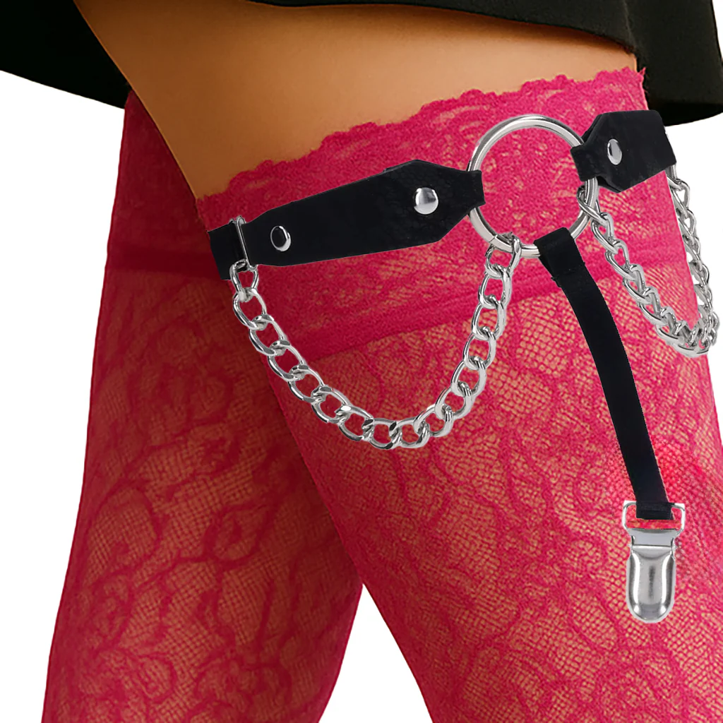 Sex & Mischief Chain Lace Garters - Image 7