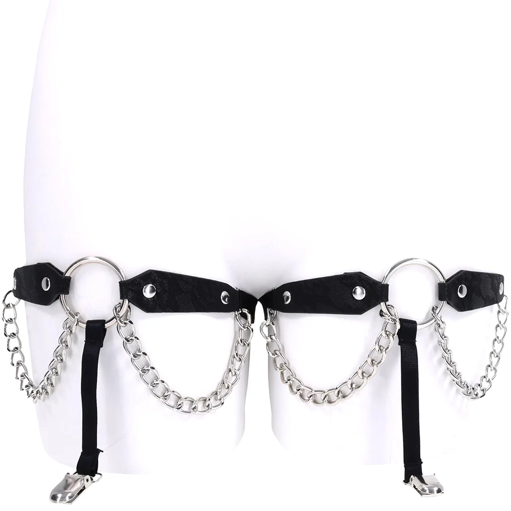 Sex & Mischief Chain Lace Garters - Image 8