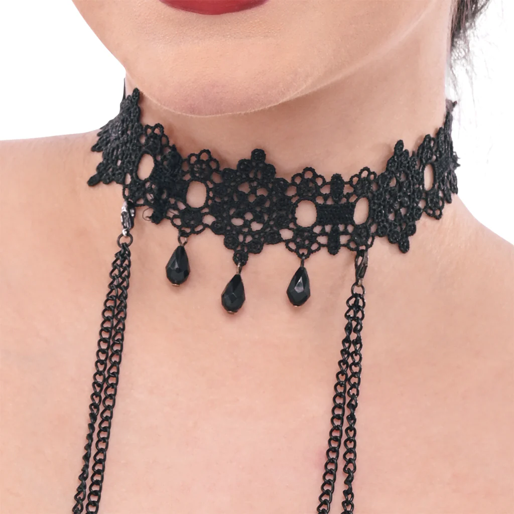 Sex & Mischief Lace Collar with Nipple Ties - Image 8
