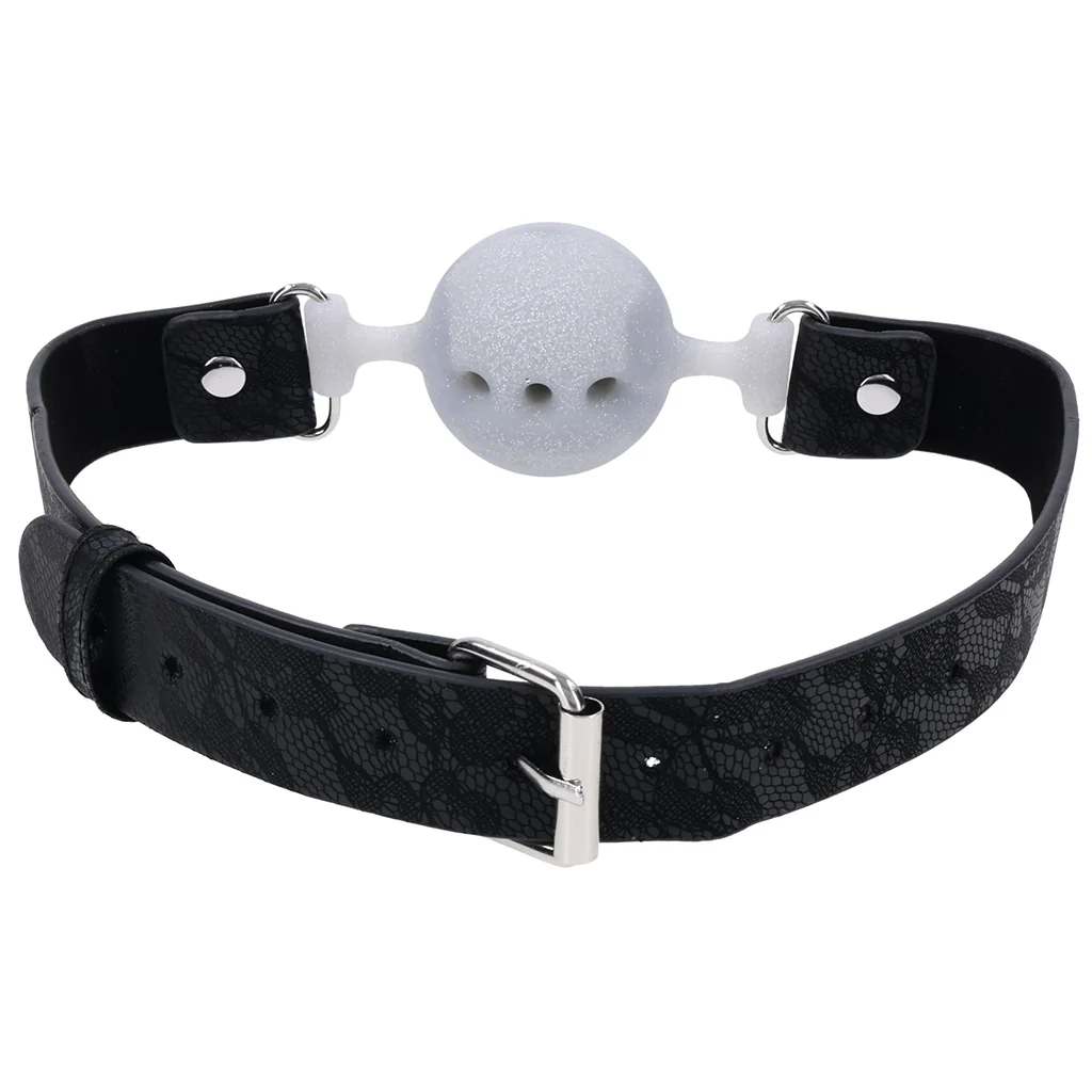 Sex & Mischief Lace Silicone Breathable Ball Gag - Image 5