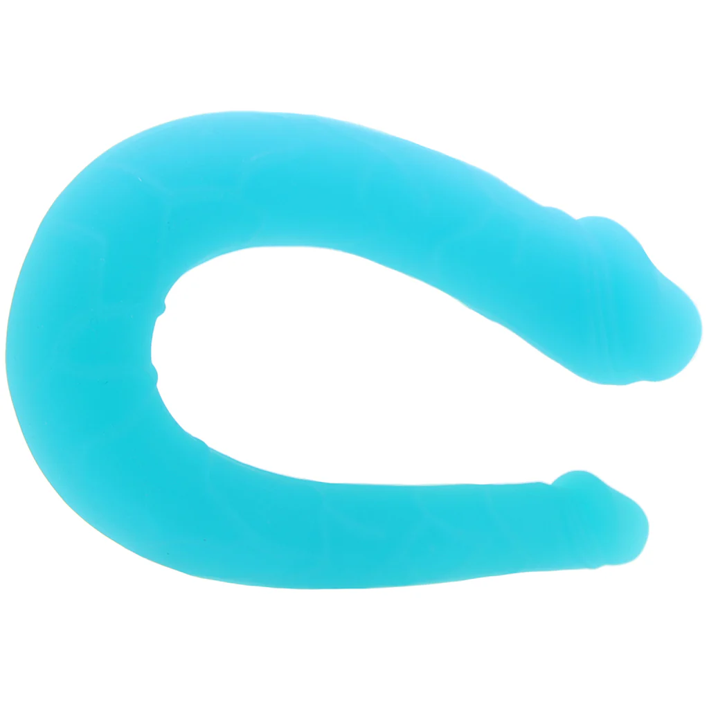 Silicone AC/DC Double Dildo in Teal - Image 5
