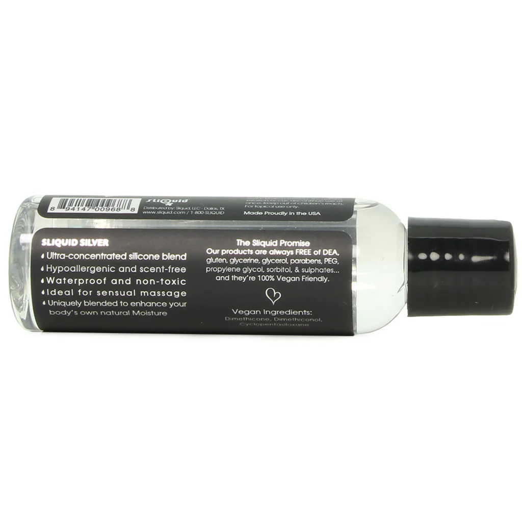 Silver Silicone Intimate Lubricant in 2oz/60ml - Image 2