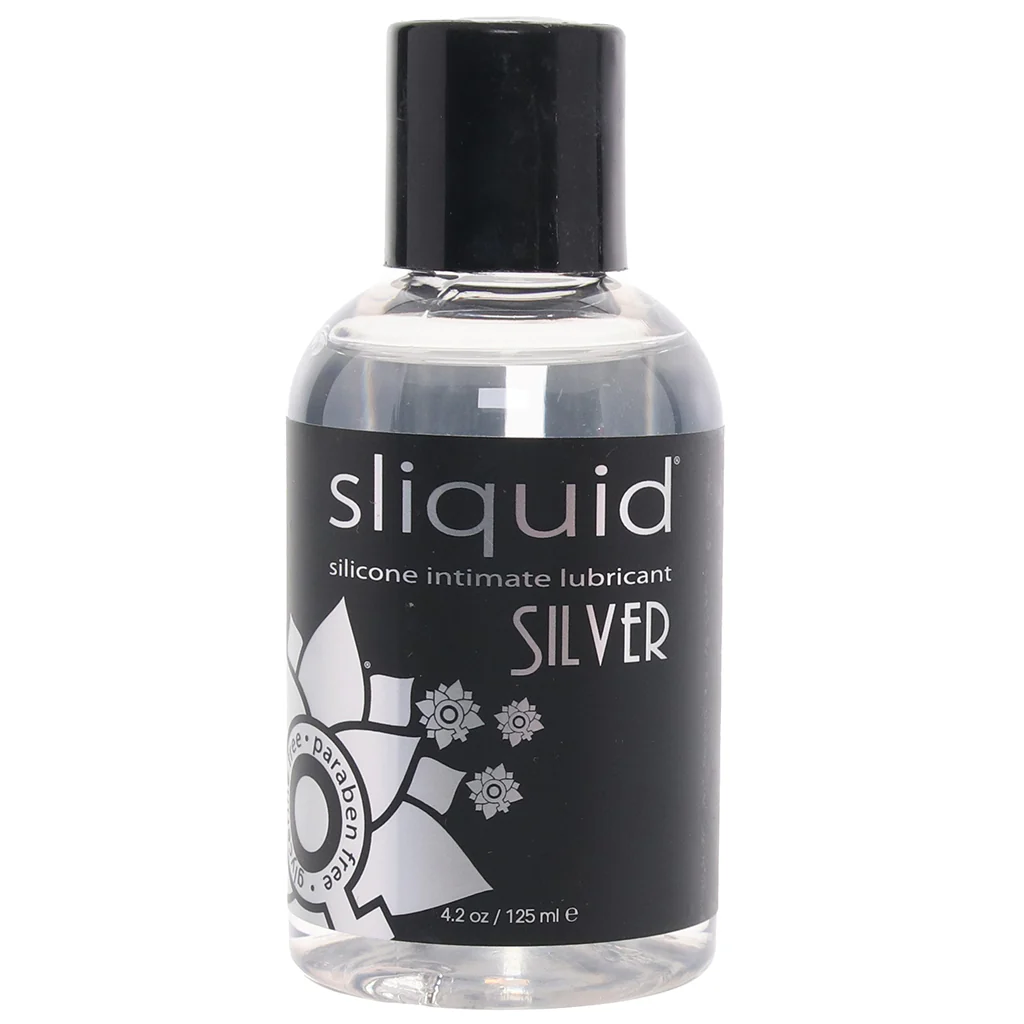 Silver Silicone Intimate Lubricant in 4.2oz/125ml