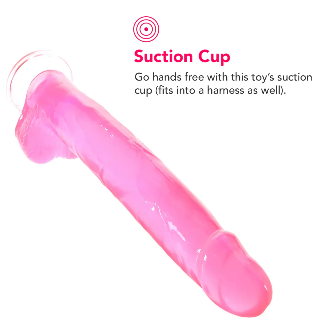 Size Queen 12 Inch Jelly Dildo in Pink - Image 2