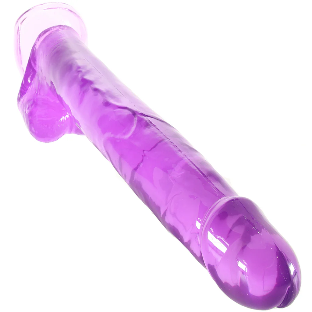 Size Queen 12 Inch Jelly Dildo in Purple - Image 2