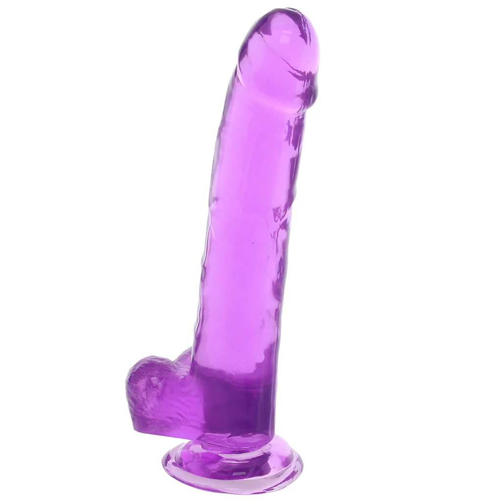 Size Queen 8 Inch Jelly Dildo in Purple