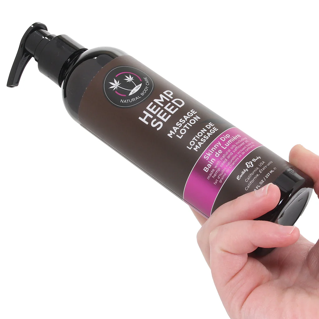 Hemp Seed Massage Lotion 8oz/237ml in Skinny Dip - Image 4