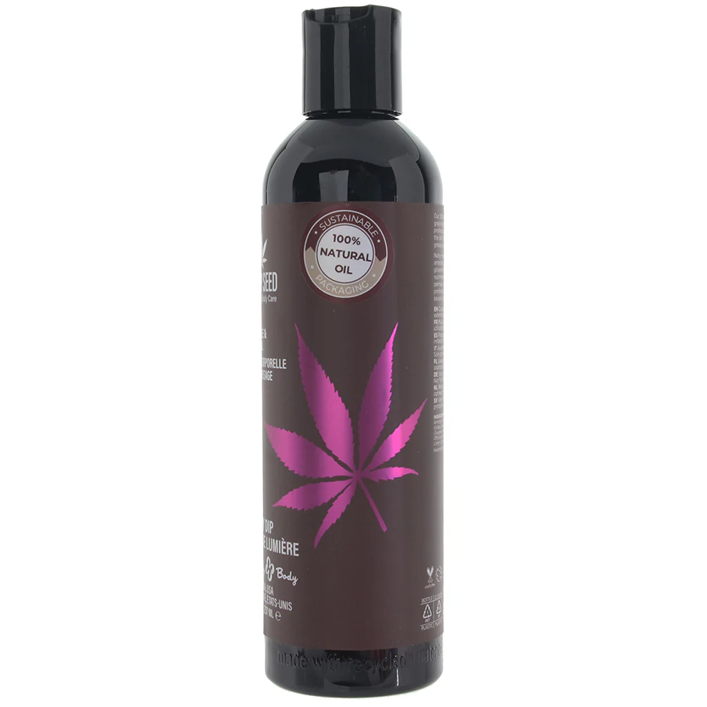Hemp Seed Massage Oil 8oz/236ml in Skinny Dip - Image 3