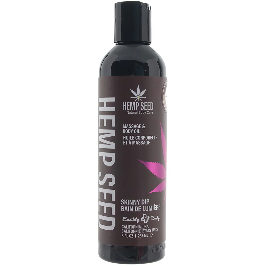 Hemp Seed Massage Oil 8oz/236ml in Skinny Dip - Image 5